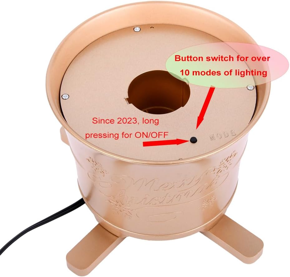 32 inch Green 5-Layer LightShow Small Fiber Optic Christmas Tabletop Tree with Gold Pot and Adaptor