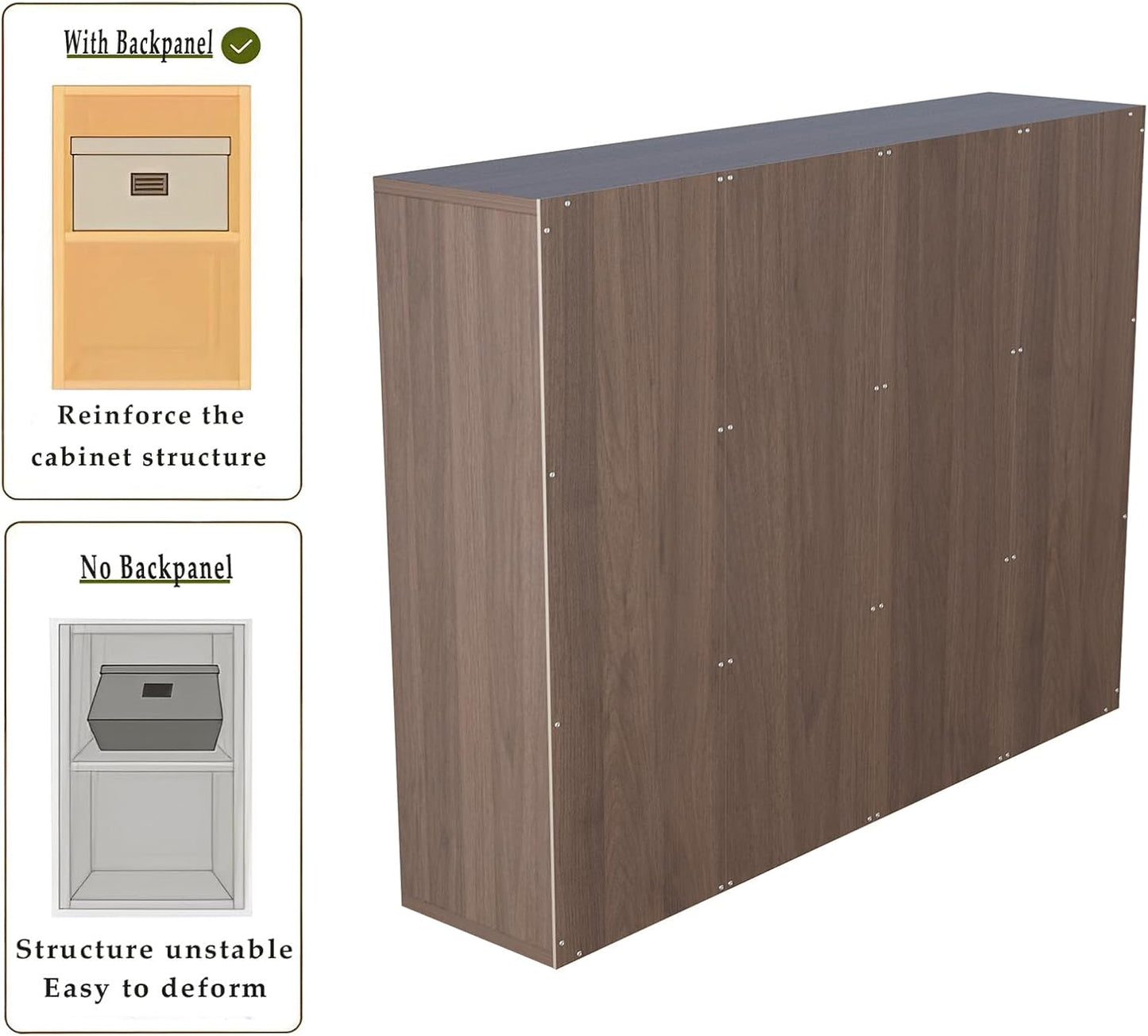 12-Cube Storage Shelf Bookcase - Wooden 3-Tier Floor Standing Open Bookshelf for Home and Office, Cuby Orgainzer, Walnut