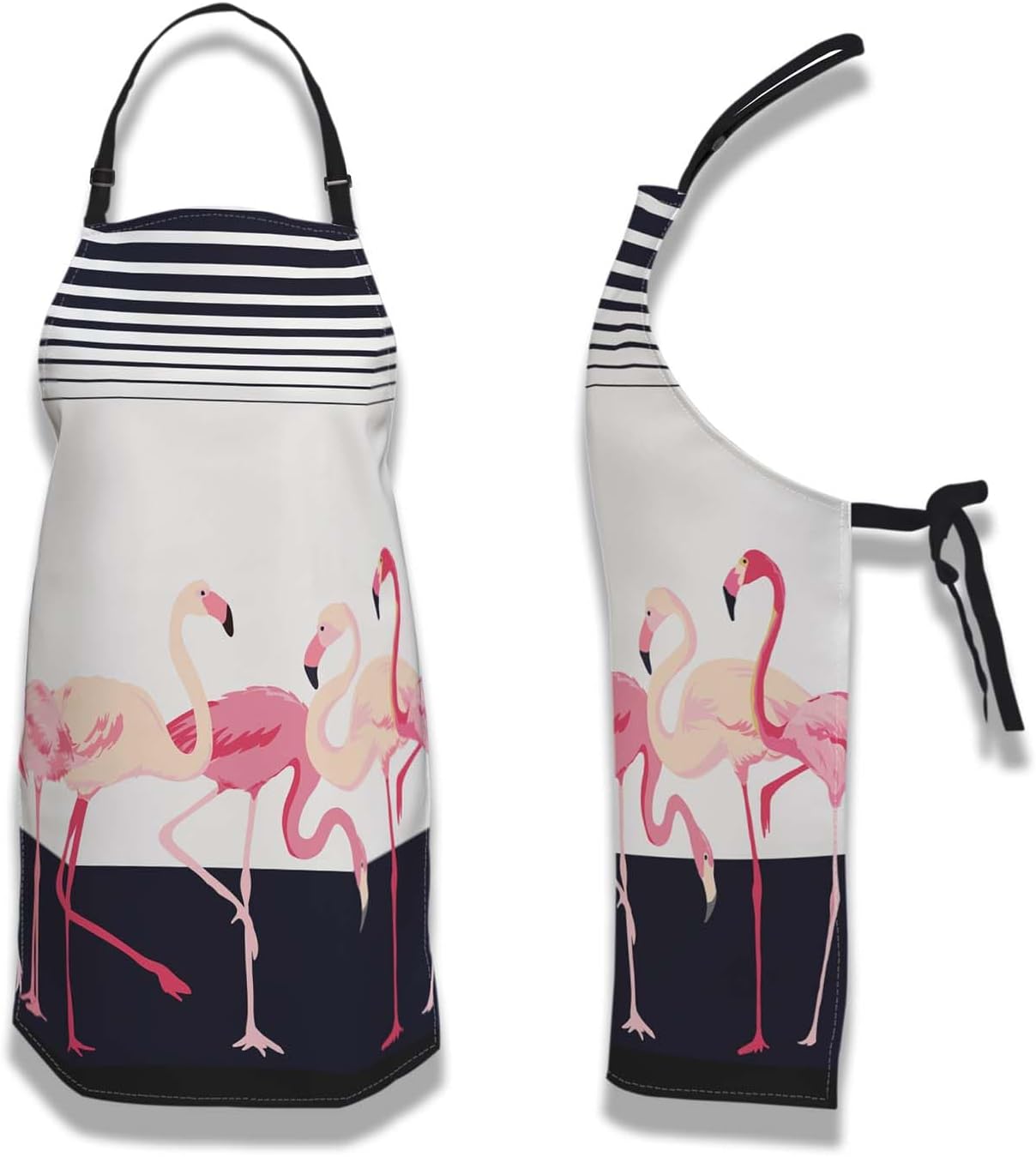 Garden Apron for Women Flamingo Mans Aprons for Kitchen Cooking Restaurant BBQ Painting Crafting Gardening 27” (W) x 31” (H), Waterproof Aprons