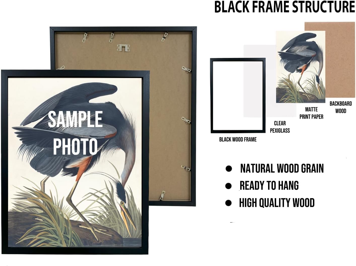 Deer in Forest Poster Art Print, Halloween Scary Vintage Wall Art Academia Spooky Painting Decoration for Horror Prints, Gothic Posters Bedroom Decor 89 (Deer in Forest, 11 x 14 inches, Black Frame)