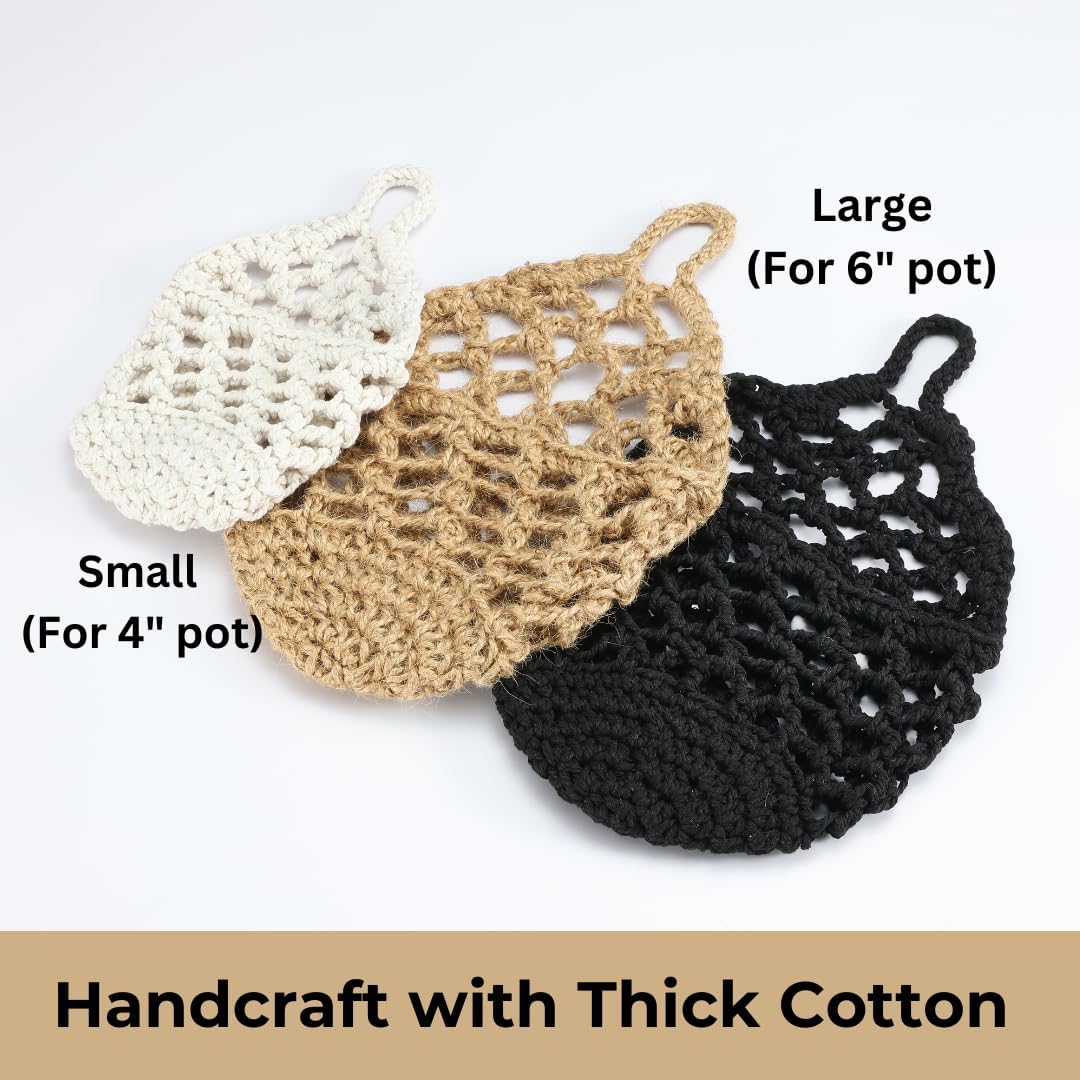 3PK Wall Planters for Indoor Plants, Macrame Plant Hanger | Wall Planter, Plant Hanger, Hanging Planter (3PK, for 4 inch Pot)