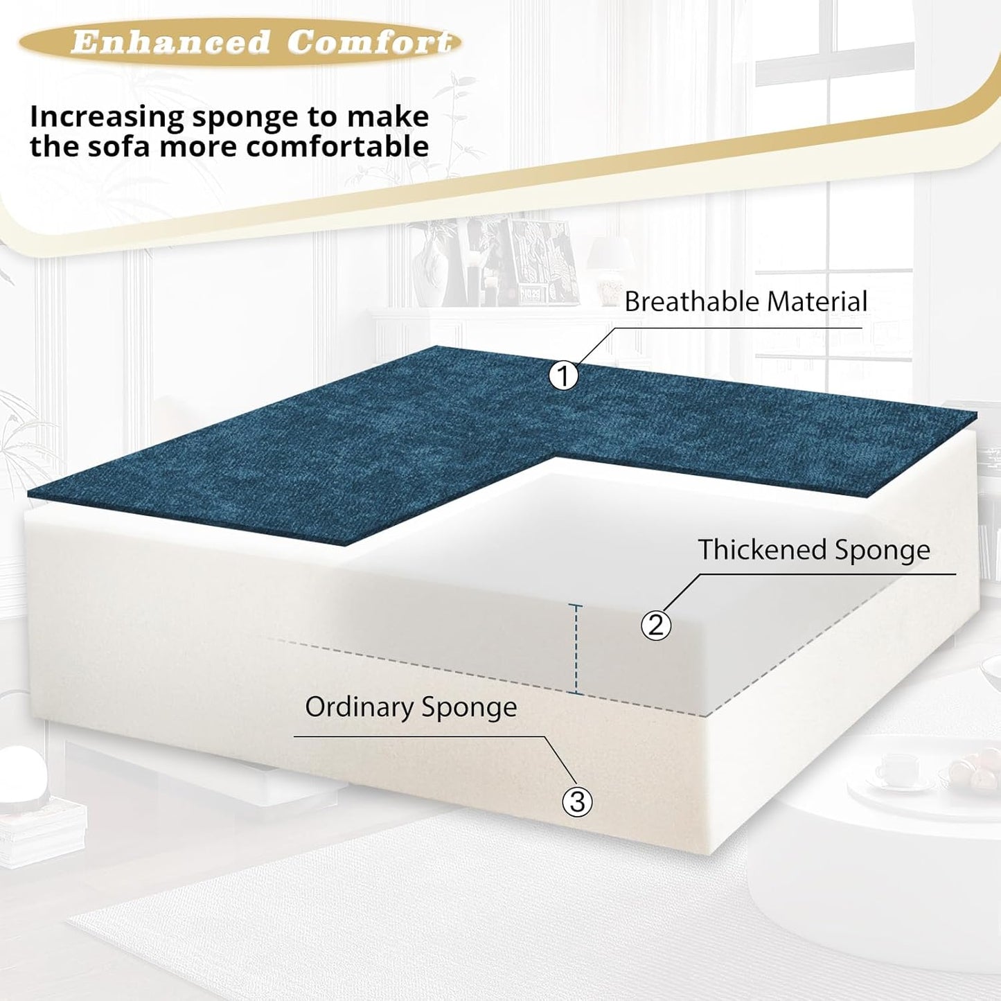 110 Inches Chenille Sectional Sofa w/Pull Out Sofa Bed & Adjustable Back, Tufted U Shaped Couch w/Two Storage Chaises, Sleeper Sectional Sofa w/USB Port & Cup Holders for Living Room, Blue