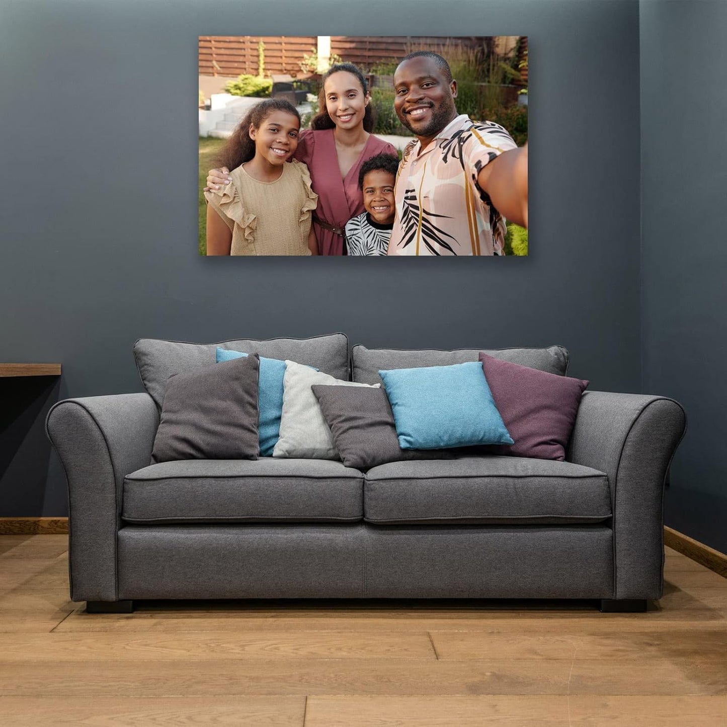 Custom Canvas Prints with Your Photos (11x14, Framed Canvas) Customized Wall Art Personalized Canvas Pictures for Pet/Family Gifts for Mom/Men/Women
