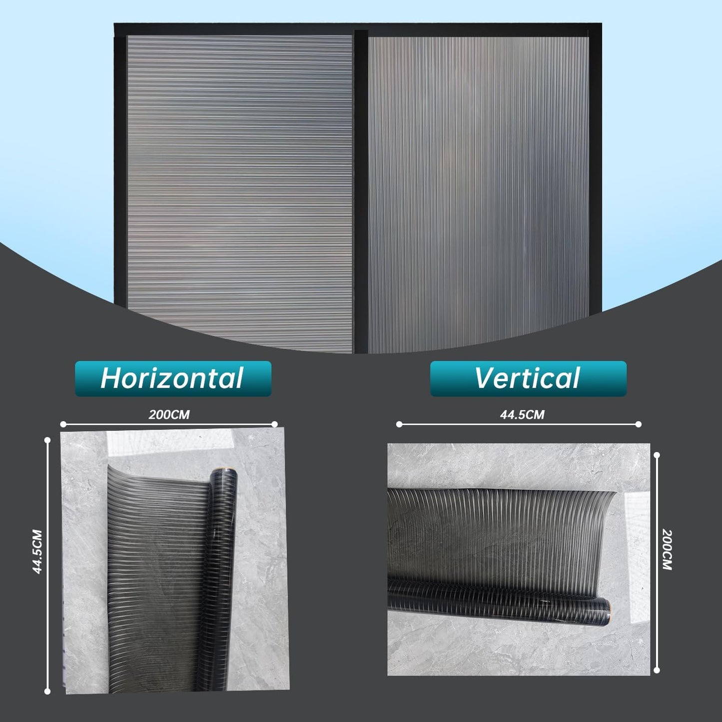 Frosted Glass Window Privacy Film Decorative, Bathroom Privacy Film for Glass Windows Cover, Static Cling, Removable, Reusable, Anti-UV, Anti-Glare, Heat Blocking,Changhong,17.5X78.7Inch