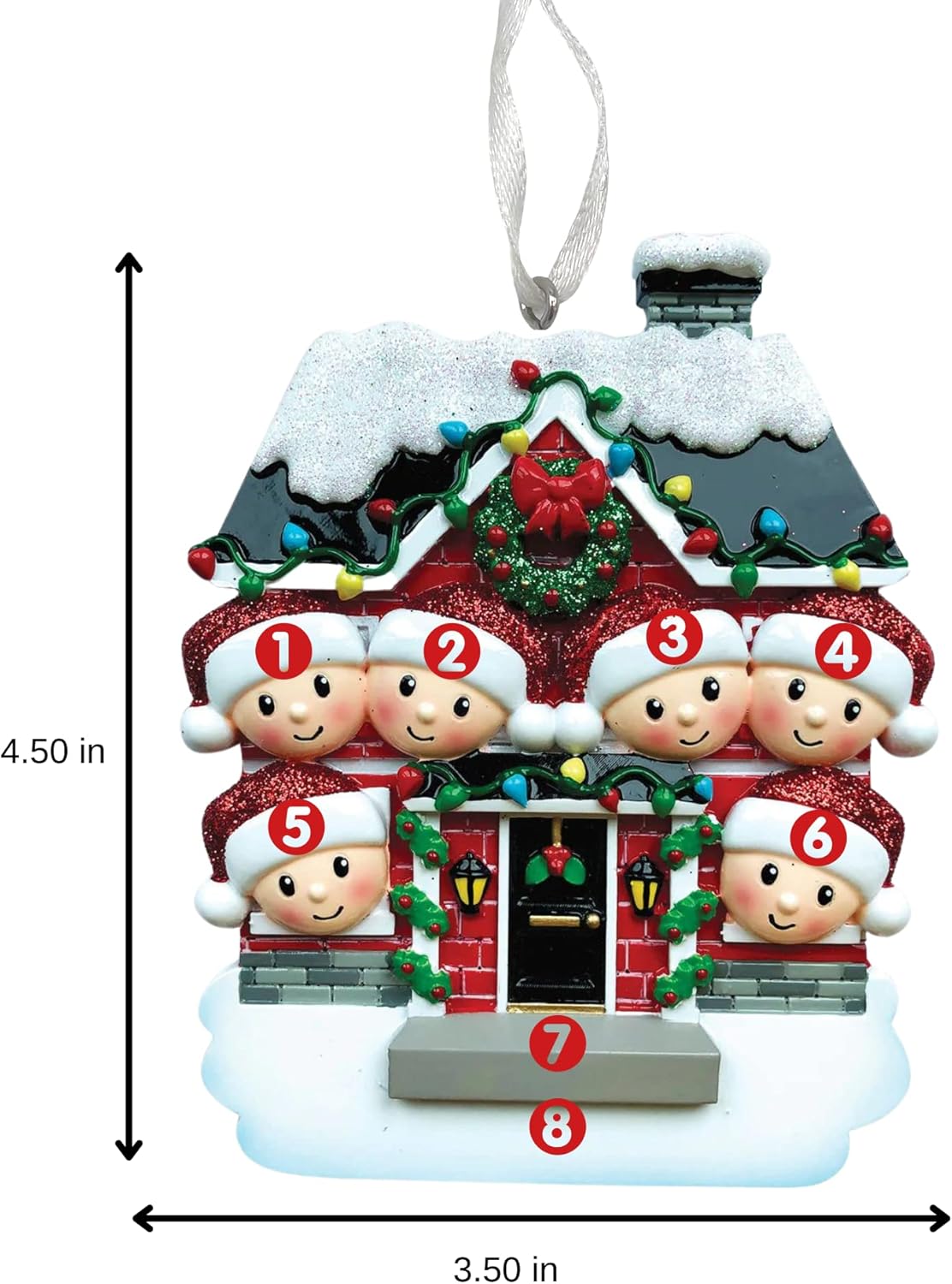 2025 Family Christmas Ornament β Personalized Ornament for Families β Custom Family Ornament β Holiday Tree Decoration Keepsake Gift (Family of 6)