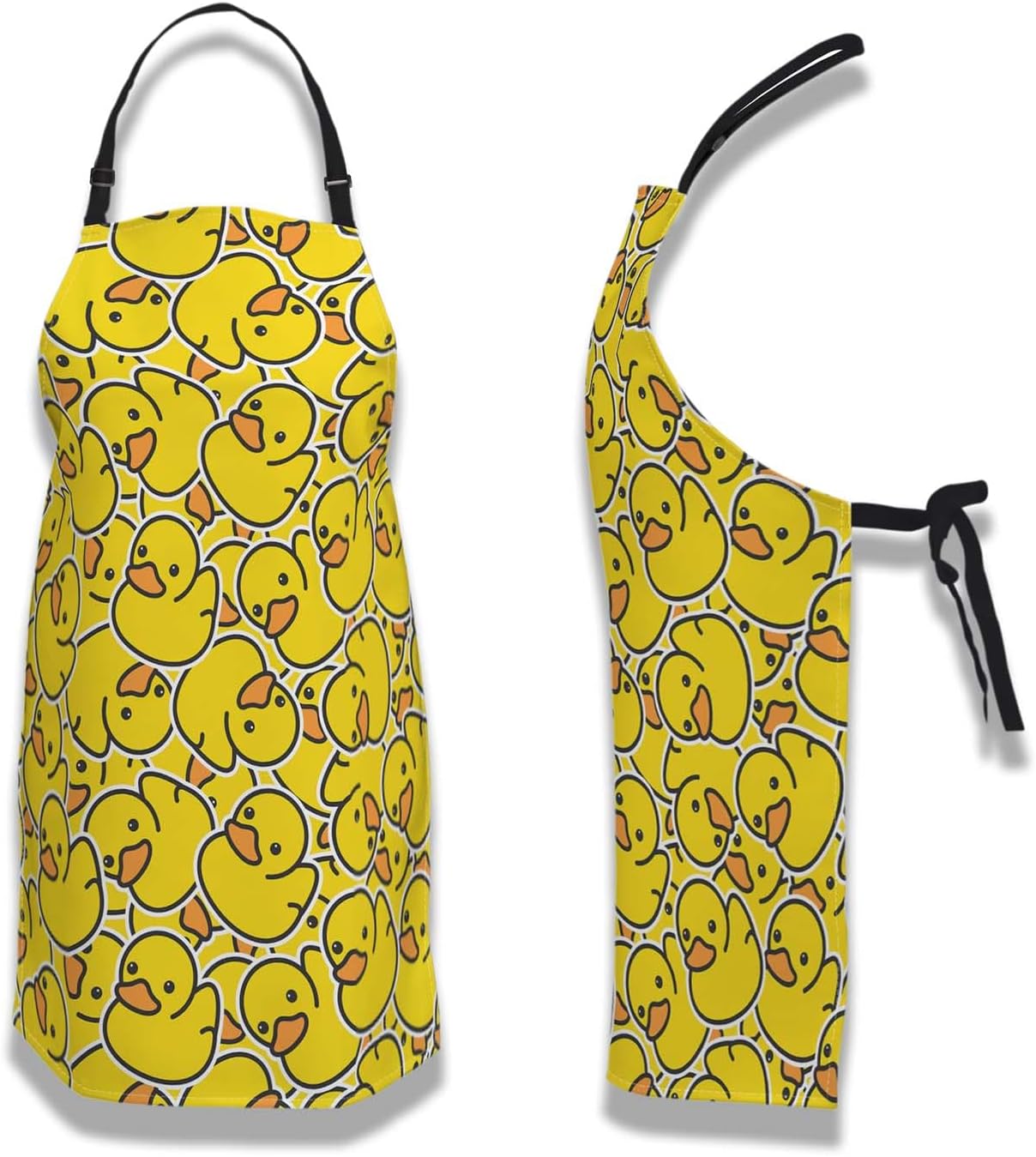 Chef Apron for Men Duck Baking Aprons for Women for Kitchen Cooking Restaurant BBQ Painting Crafting 27” (W) x 31” (H), Waterproof Apron