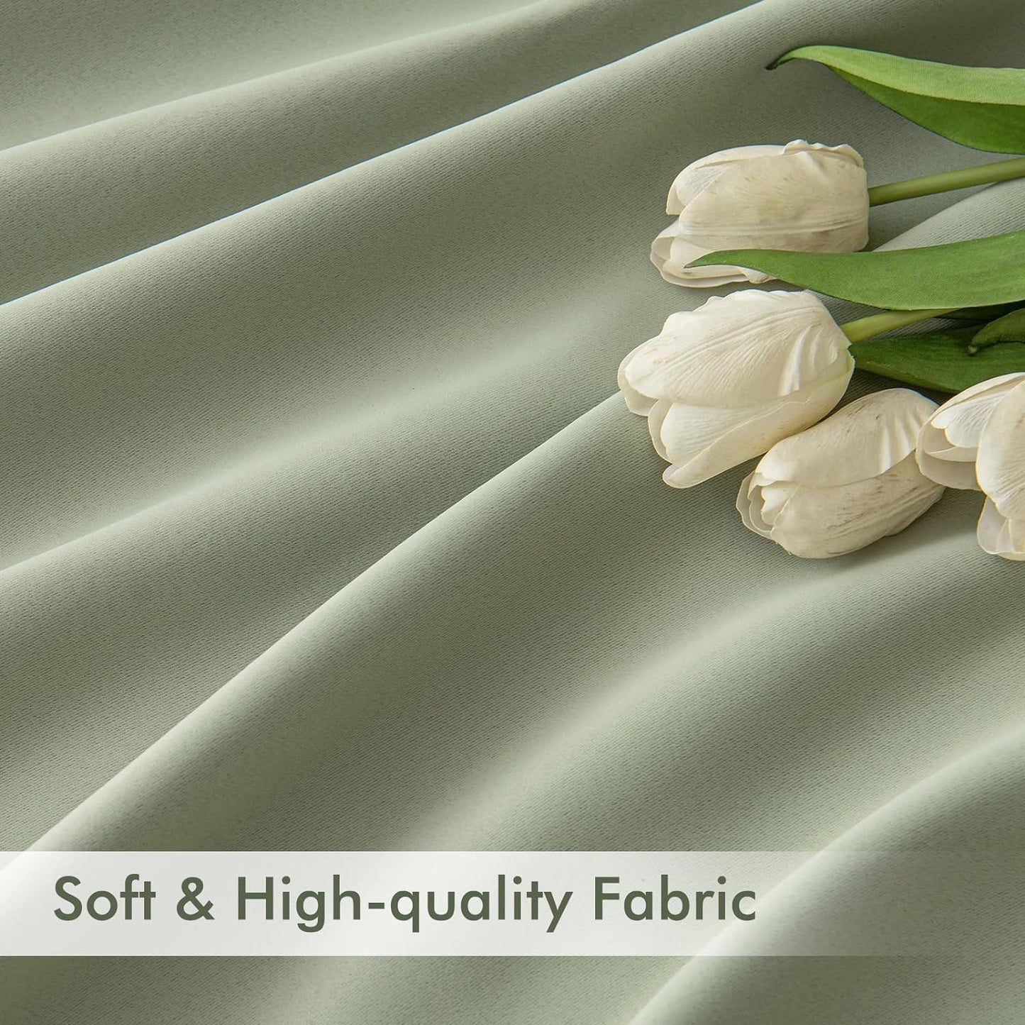 MIULEE Back Tab Sage Green Curtains 102 Inch Long 2 Panels Set for Living Room Bedroom, Rod Pocket/Pinch Pleated Light Blocking Thermal Insulated Room Darkening Floor to Ceiling Blackout Drapes