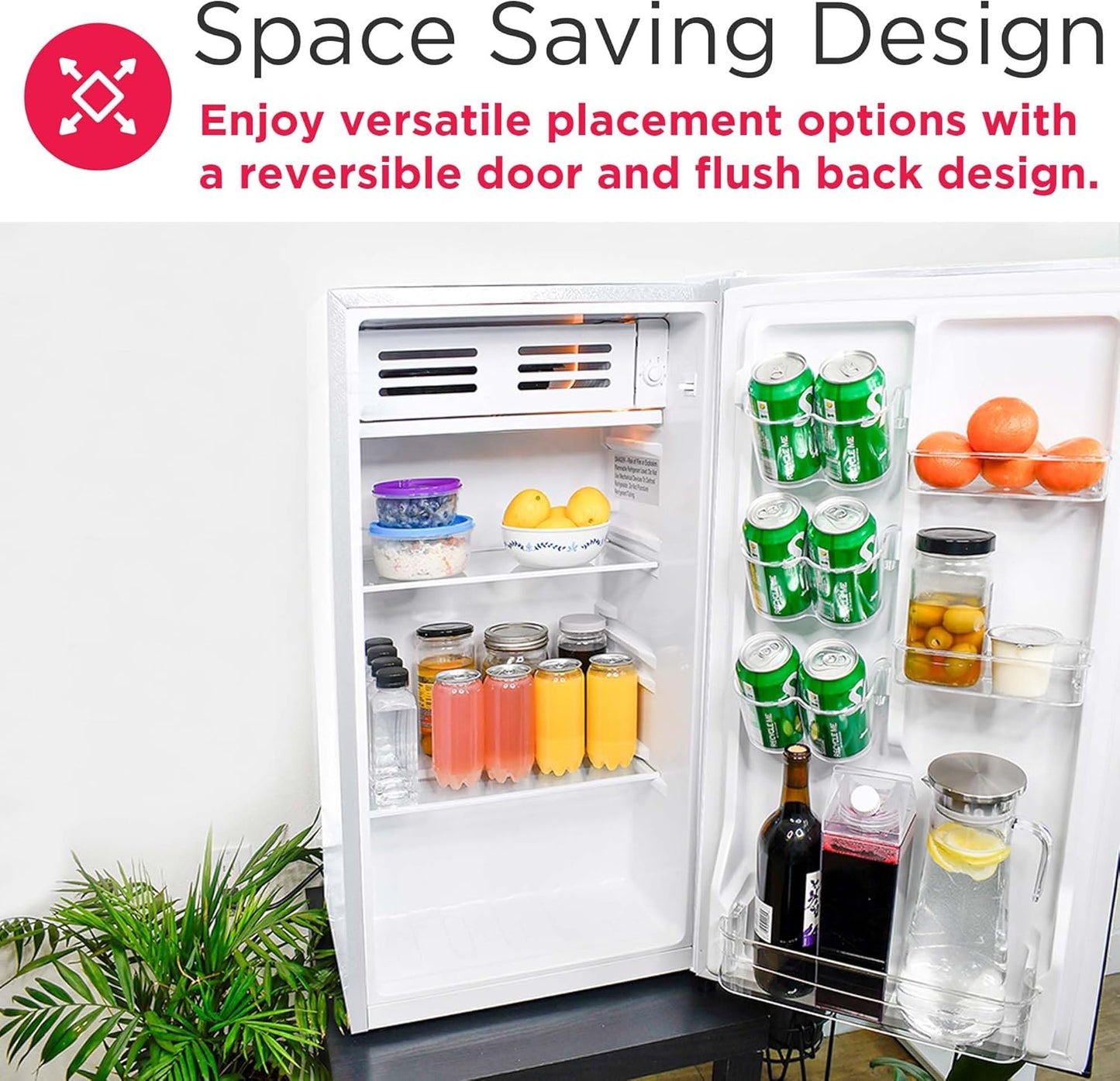 Frigidaire EFR331-WHITE 3.2 Cu ft Eraser Board Mini Compact Dorm Fridge (White)