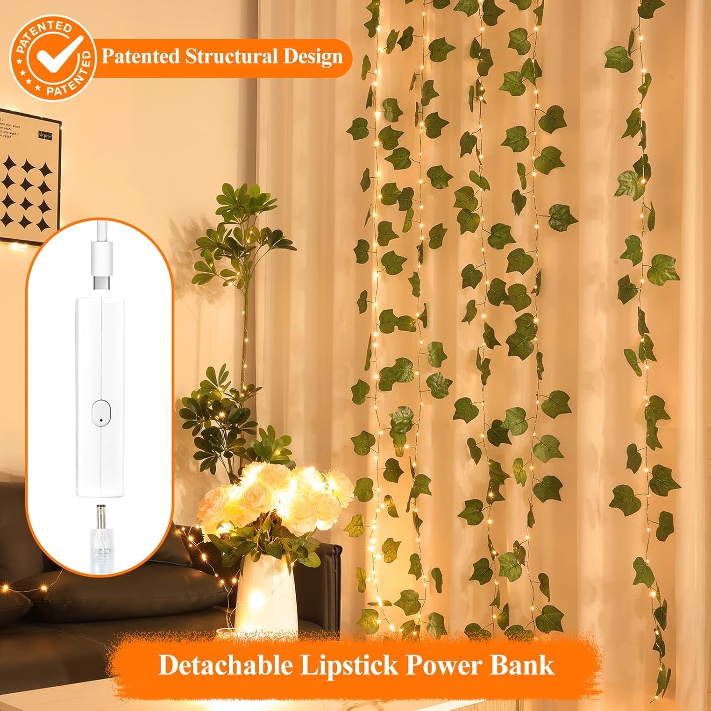 Lakumu 64FT(16 * 4) Fairy Lights Battery Operated, LED String Lights with Timer, Mini Twinkle Lights for Bedroom, Christmas Decorations, Wedding, Vine, Centerpiece Table Decor Warm White