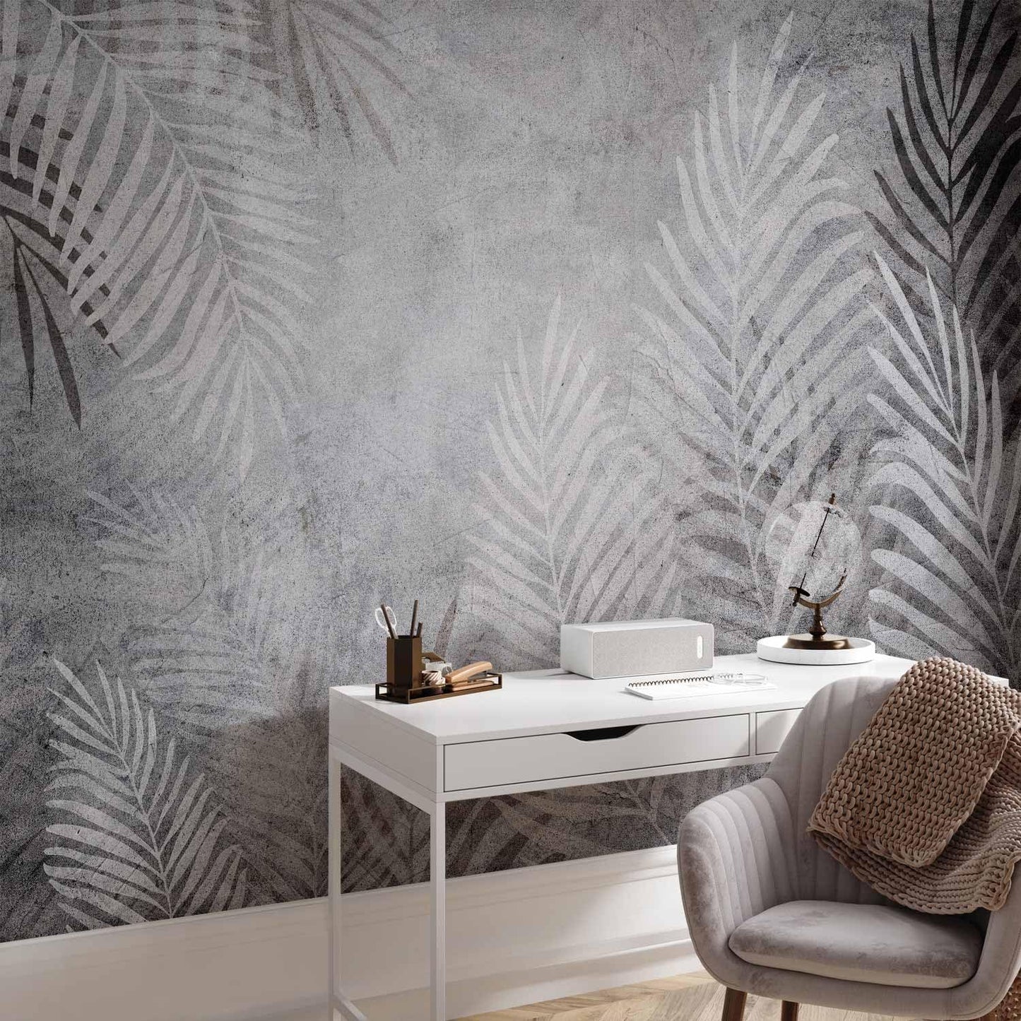 artgeist Wall Mural Leaves 173x124 in - Peel and Stick Self-Adhesive Wallpaper Removable Large Sticker Foil Wall Decor Print Picture Image Design Palm Abstract Nature Botanical b-C-0855-a-a