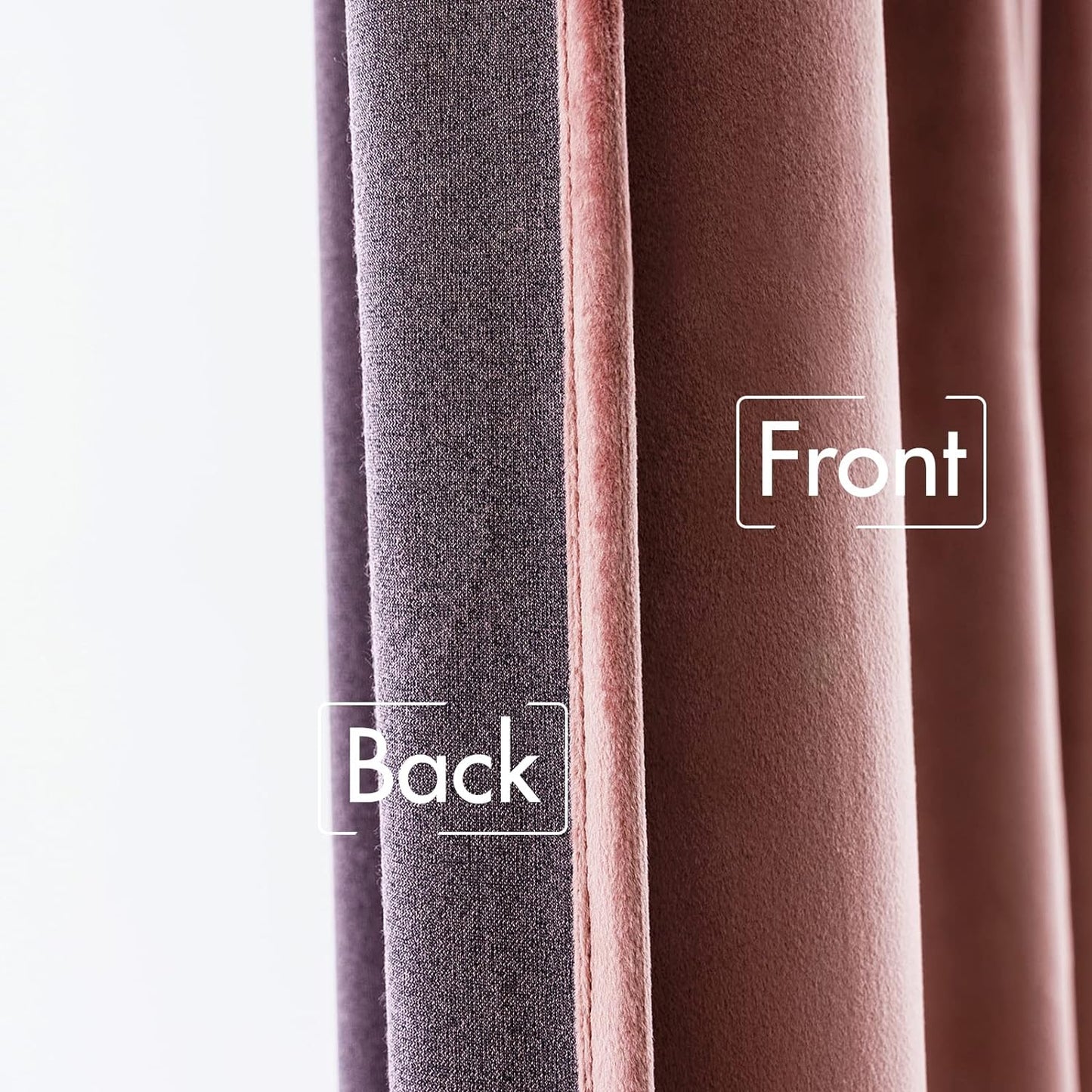 MIULEE Dusty Rose Velvet Curtains 96 Inches Long 2 Panels - Pinch Pleated Luxury Room Darkening Curtains for Bedroom Living Room Blackout Thermal Insulated Soft Pink Window Drapes Back Tab Rod Pocket