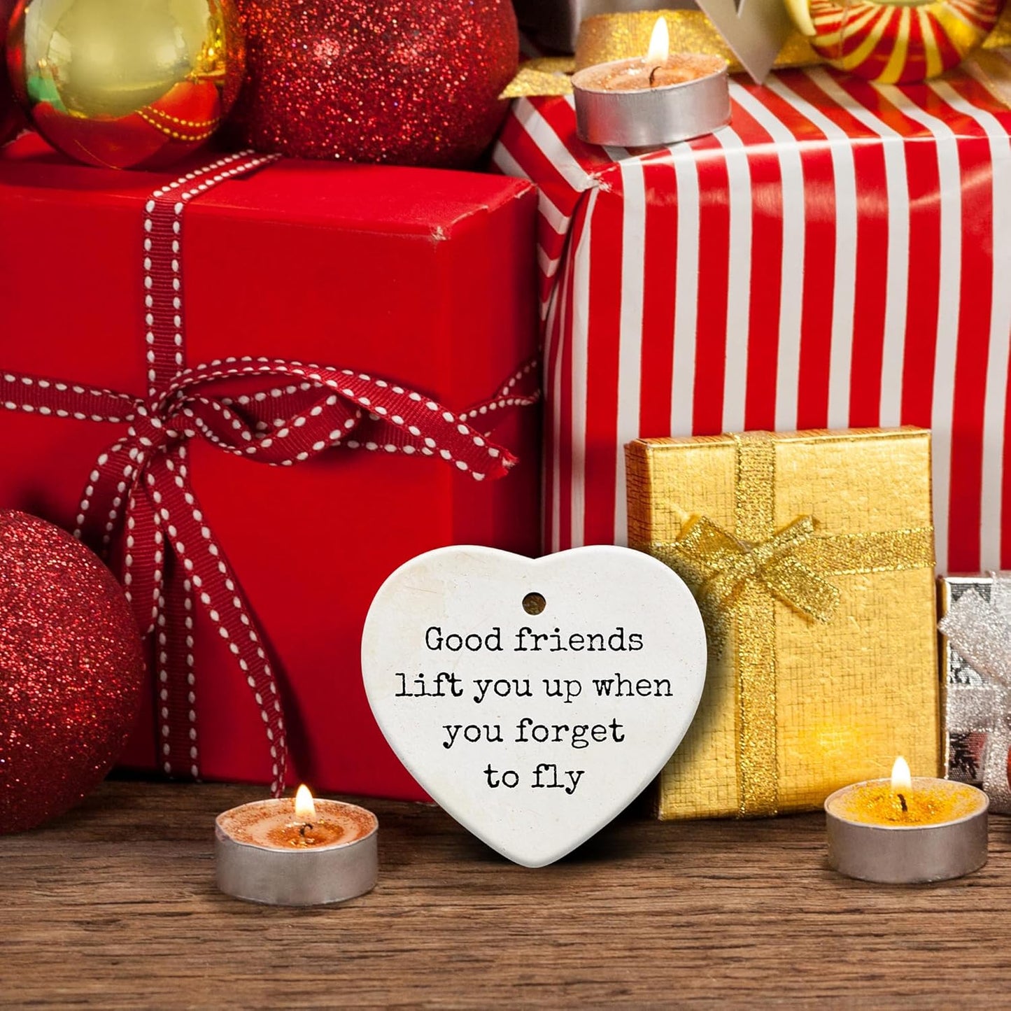 Friendship Gifts for Women, Best Friend, Funny, Work Besties, Sister, Friend Ornaments for Women, Ceramic Christmas Ornaments (Friend 3)