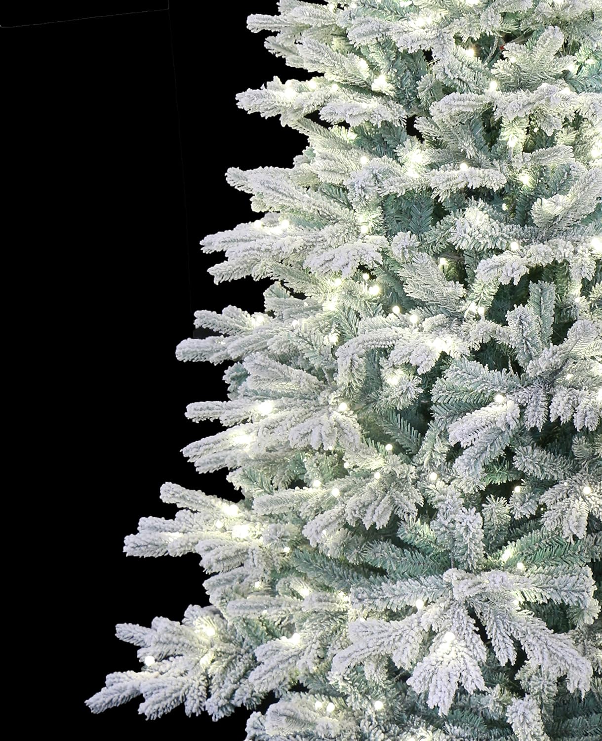 6 Foot Pre-lit Snow Angel Blue Spruce Flocked Artificial Christmas Tree (6ft Pre-lit)
