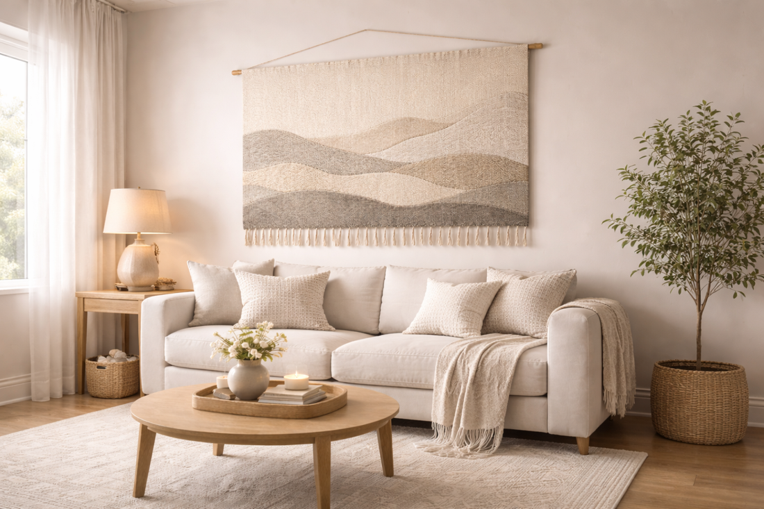 How Large Wall Tapestries Soften Modern Interiors