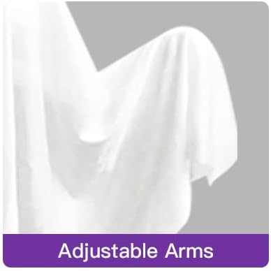 4 Pack Halloween Hanging Ghost Decorations, 27.5" Light Up Spooky Floating Ghosts with LED Glow, Waterproof Outdoor & Indoor Haunted House, Porch, Yard, Garden Party Decor