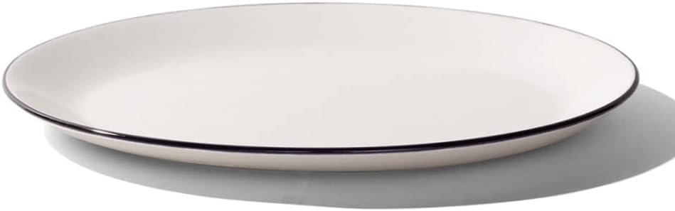 Made In Cookware - Serving Platter - White With Black Rim - Porcelain - Crafted in England