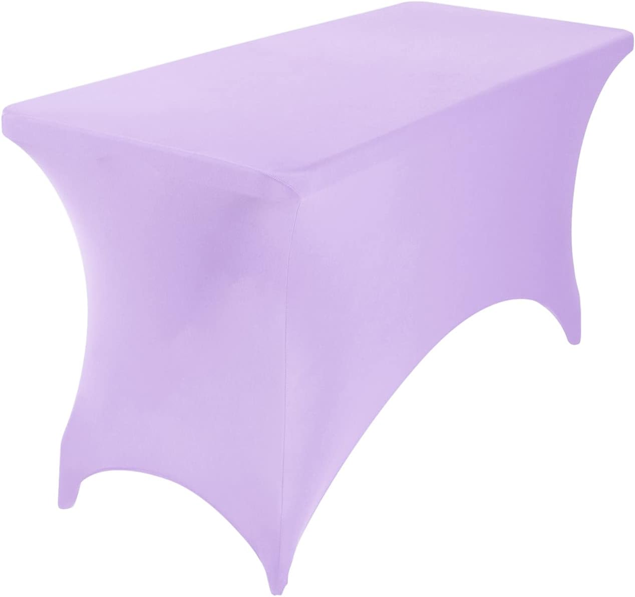 Spandex 4ft Waterproof Table Cover for Party,Wedding, Banquet, and Events(Lavender)