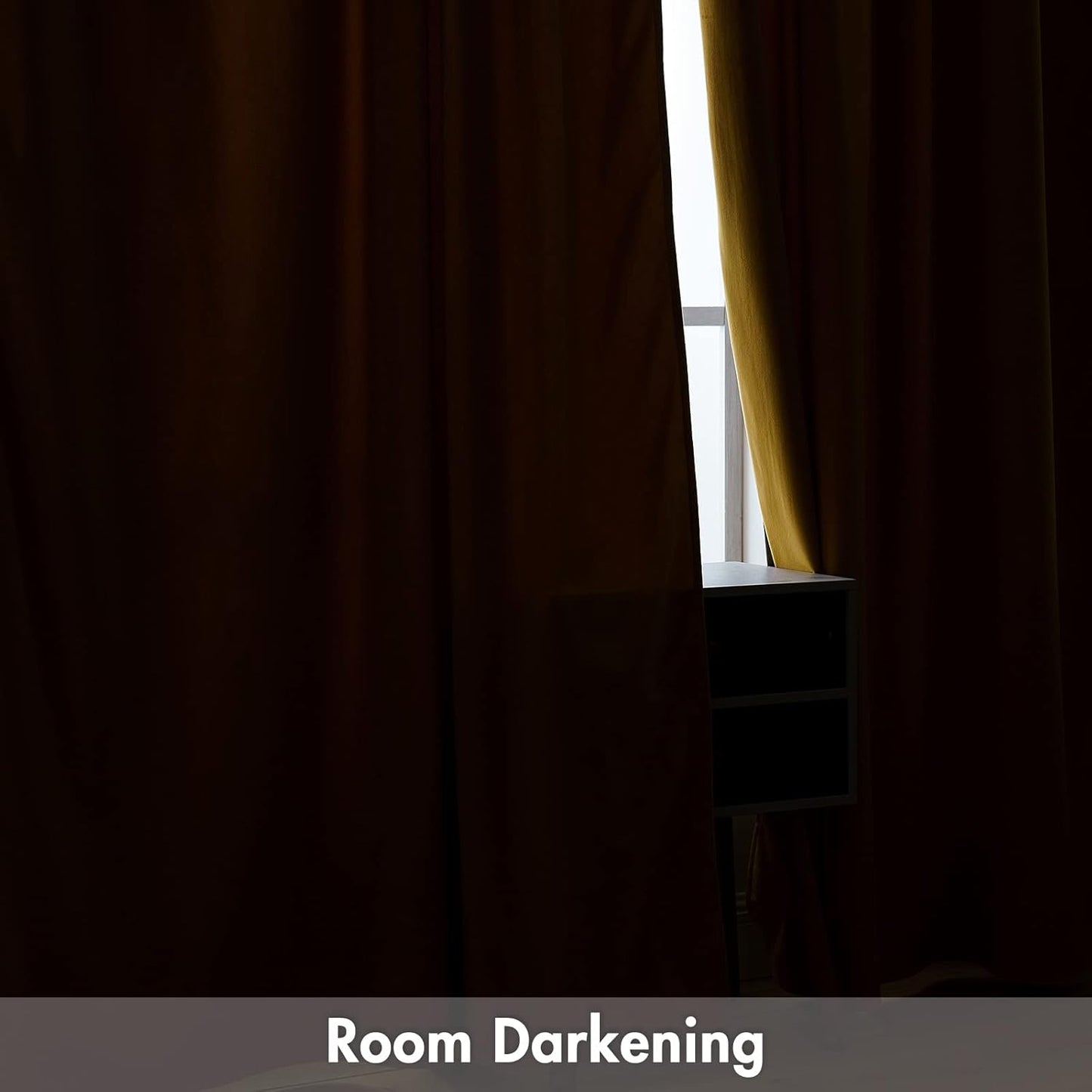 MIULEE Mustard Yellow Velvet Curtains Thermal Insulated Blackout Curtain Fall Drapes for Bedroom Living Room Darkening 108 Inches Long Curtains Panels Rod Pocket Set of 2