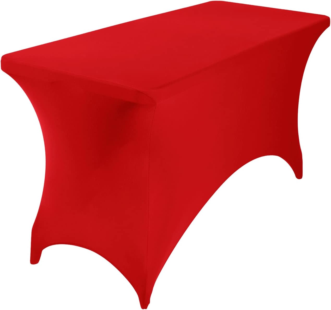Spandex 4ft Waterproof Table Cover for Party,Wedding, Banquet, and Events(Red)