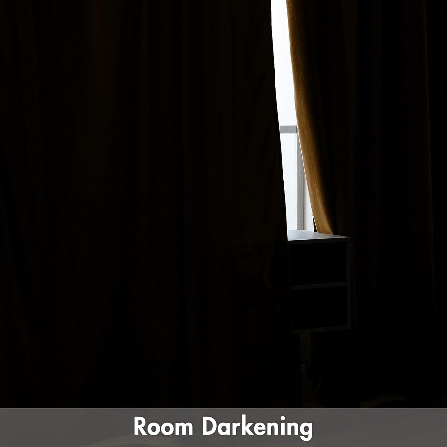 MIULEE Golden Brown Velvet Curtains Thermal Insulated Blackout Curtain Drapes for Bedroom Living Room Darkening 72 Inches Long Curtains Panels Rod Pocket Set of 2