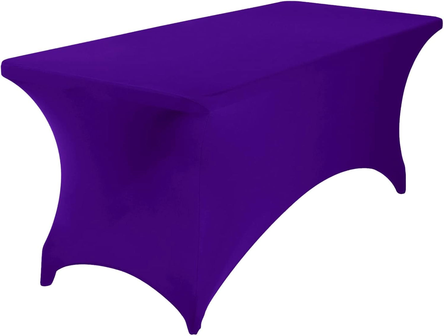Spandex 6ft Waterproof Table Cover for Party,Wedding, Banquet, and Events(Purple)