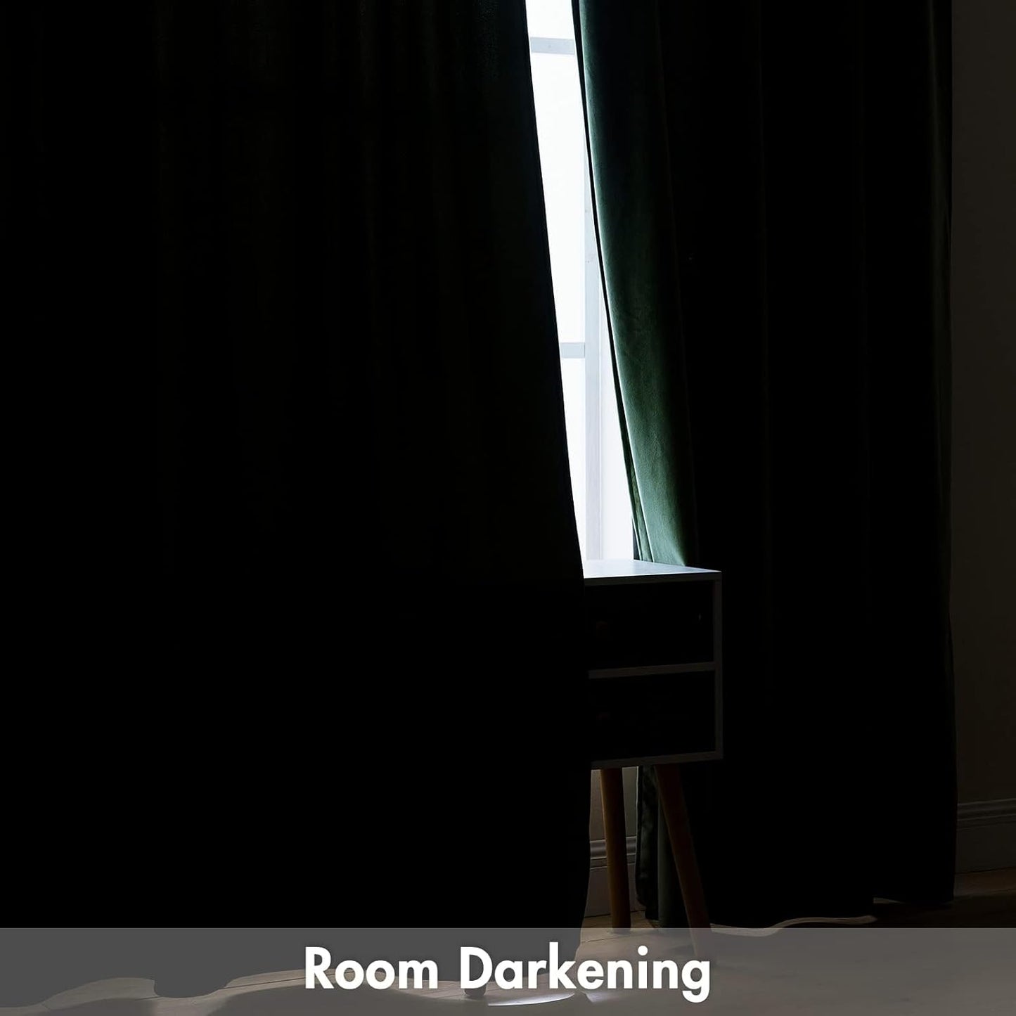 MIULEE Olive Green Velvet Curtains Thermal Insulated Blackout Curtain Drapes for Bedroom Living Room Darkening 105 Inches Long Curtains Panels Rod Pocket Set of 2