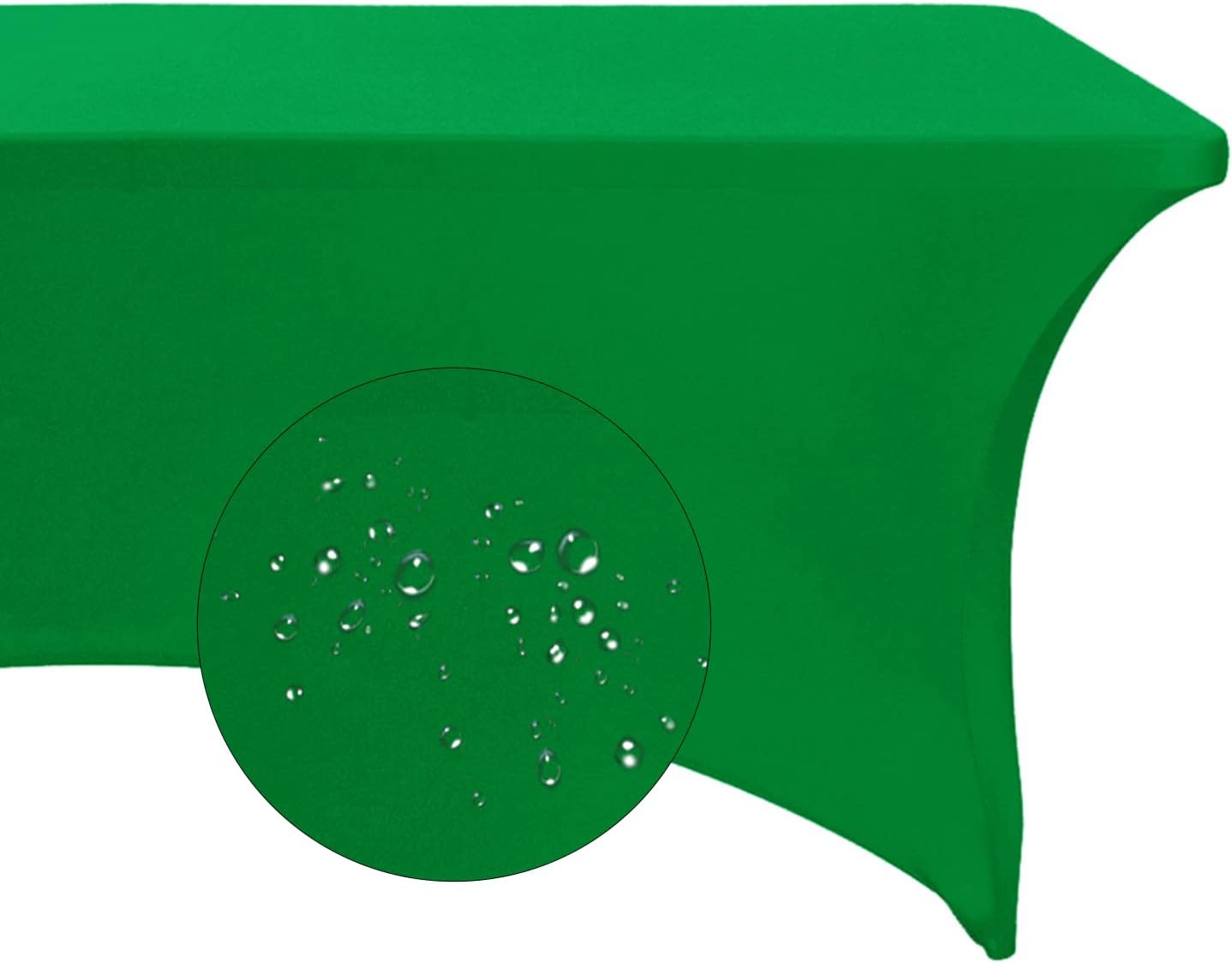 Spandex 4ft Waterproof Table Cover for Party,Wedding, Banquet, and Events(Emerald)