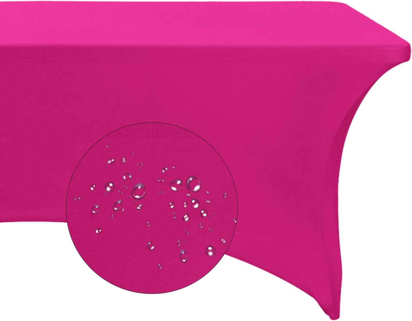 Spandex 4ft Waterproof Table Cover for Party,Wedding, Banquet, and Events(Fuchsia)