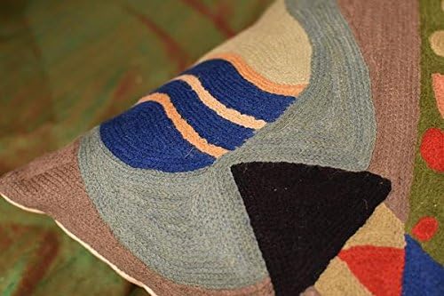 Lumbar Kandinsky Abstract Pillow Cover - Original Composition | Modern Chair Cushion | Modern Outdoor Pillowcase | Mid Century Chair Cushions | Hand Embroidered Wool Size 14x20