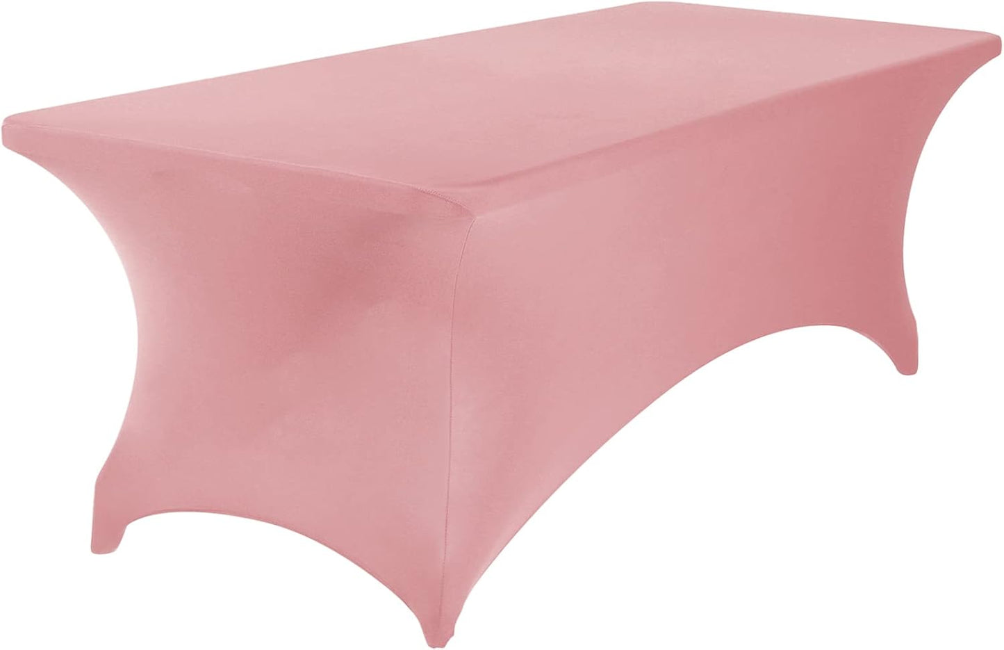 Spandex 8ft Waterproof Table Cover for Party,Wedding, Banquet, and Events(Dusty Pink)
