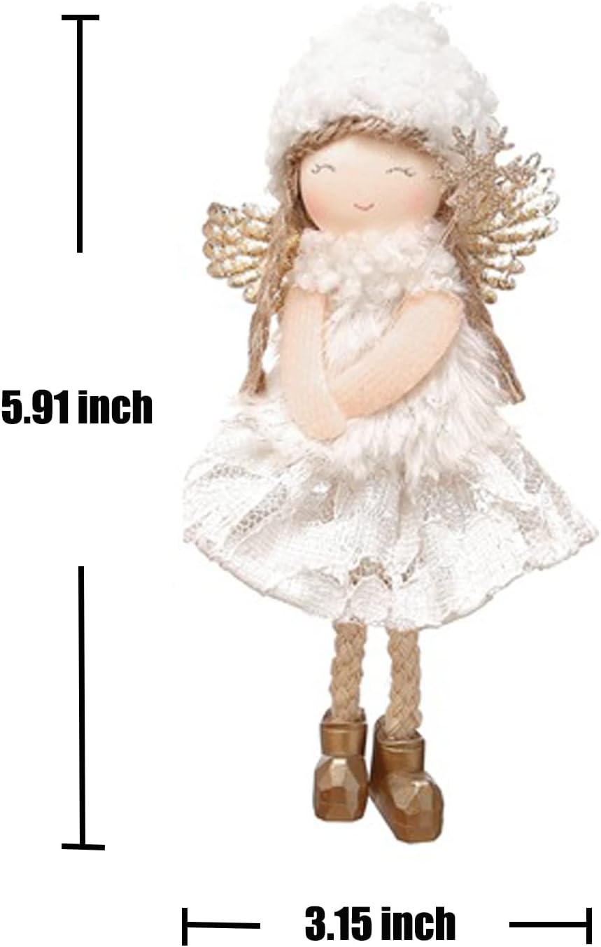 3pcs Christmas Angel Doll Decoration, Christmas Tree Hanging Ornaments, Thanksgiving Day Birthday Gifts, New Year Fairy Presents, Home Party Kids Girls Toys Pendant(GF-X3)