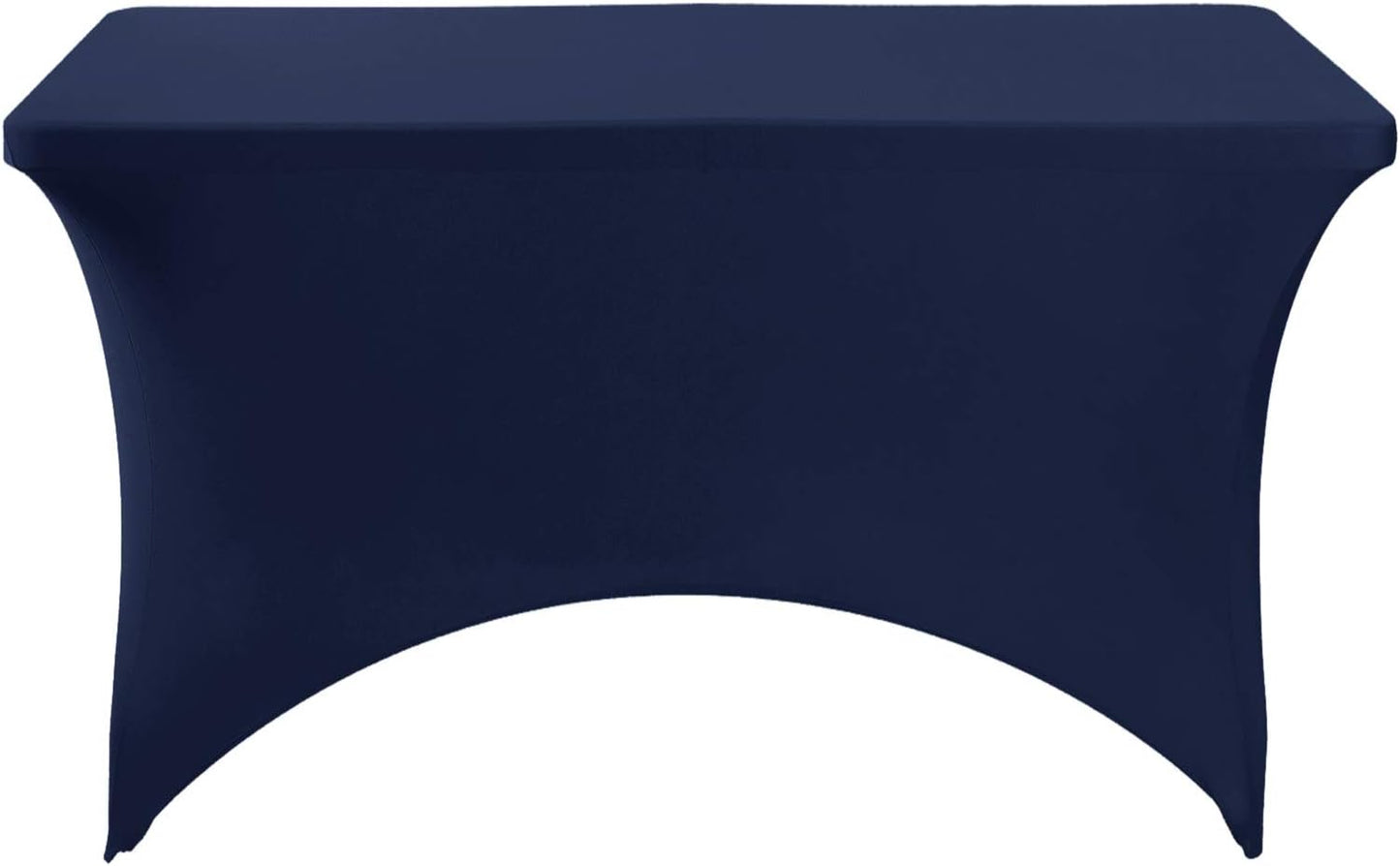 Spandex Table Cover for 4FT Table Universal Fitted Stretch Tablecloth for Party, Banquet, Wedding and Events-Navy