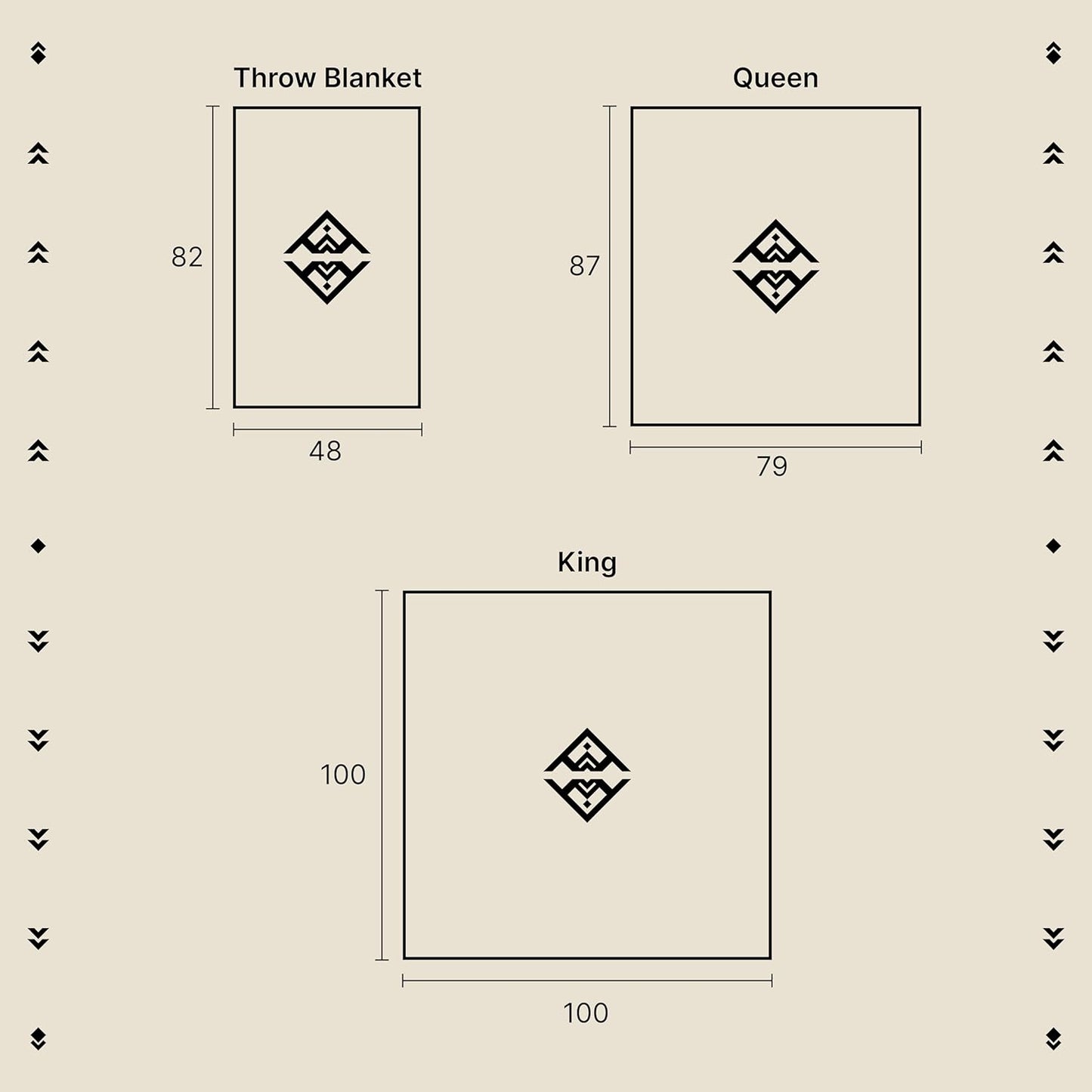 Inca Aztec Throw, Queen, King Blanket | Southwest Indian Navajo Boho Style | Native Cover for Camping, Bedding, Couch, Vanlife | Faux Alpaca, Lightweight, Hypoallergenic (Pachamama Brown, Throw)