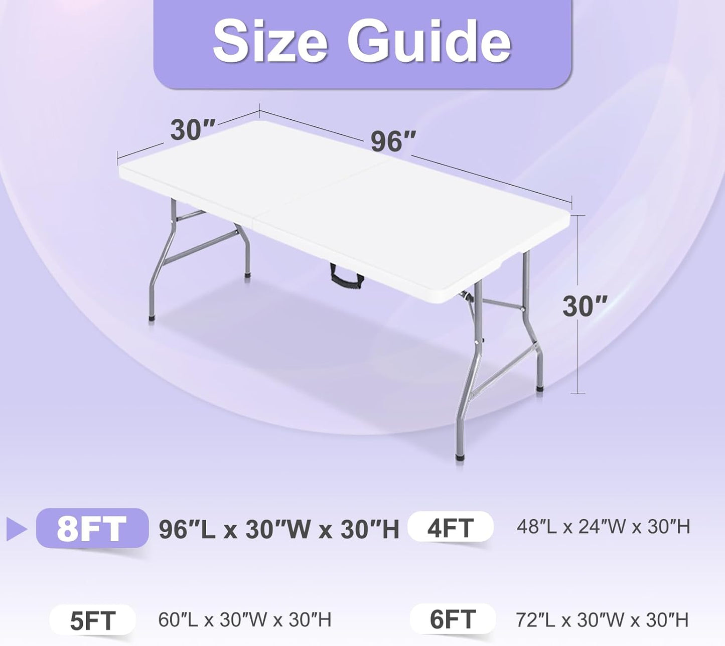 ABCCANOPY 8 FT Black Spandex Table Cover Stretch Fitted Wrinkle Resistant Tablecloth Reuse for Rectangular Folding Table Patry Event Wedding Banquet Protector