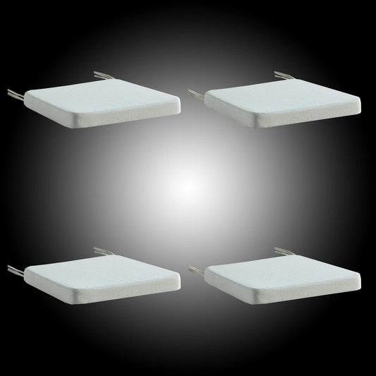 Chair Cushion for Dining Chairs with Ties 4 Pack Non Slip Memory Foam Kitchen Room Chair Pads 17x16 Inch, Beige