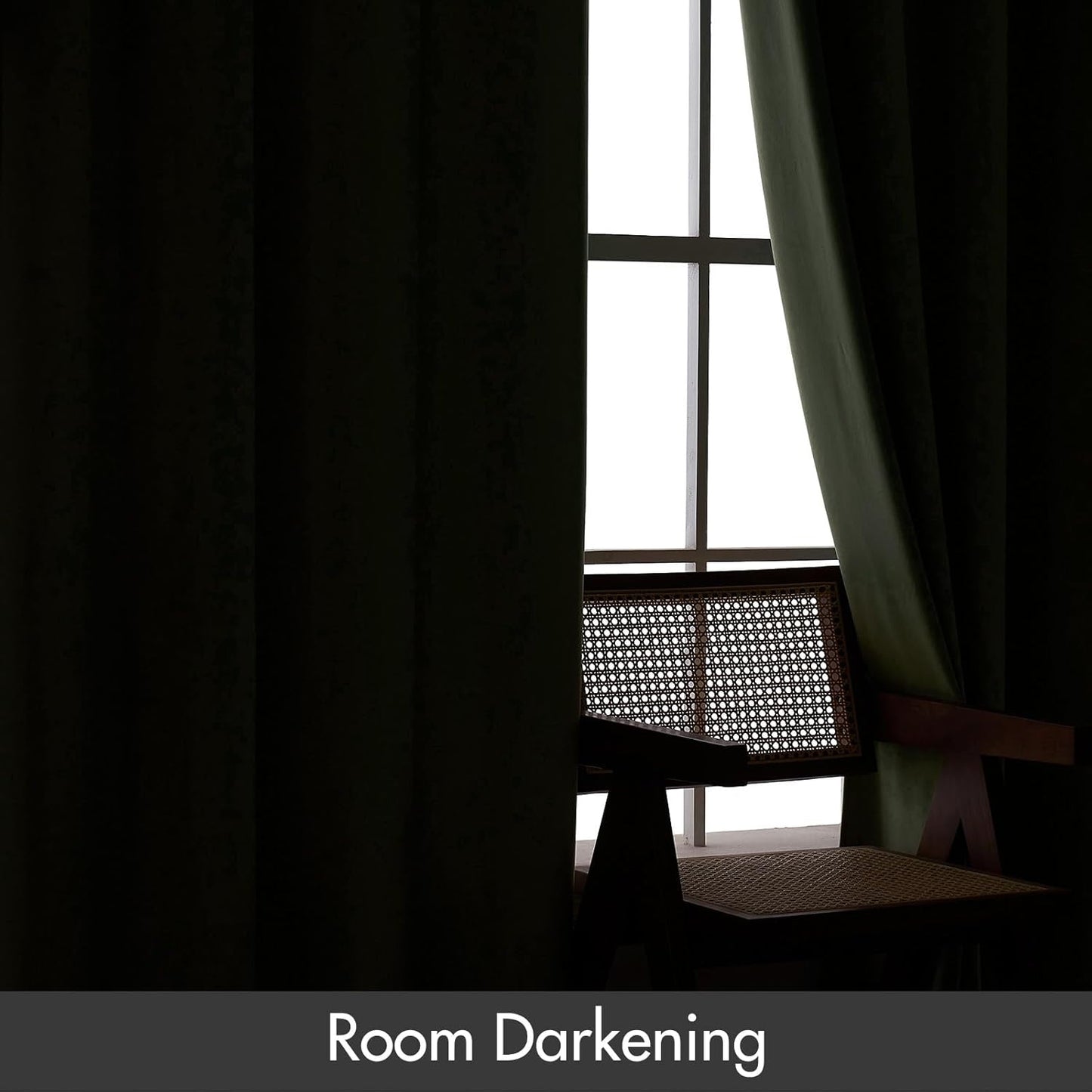 MIULEE Velvet Curtains Sage Green Thermal Insulated Blackout Curtain Drapes for Bedroom Living Room Darkening 72 Inches Long Curtains Panels Rod Pocket Set of 2