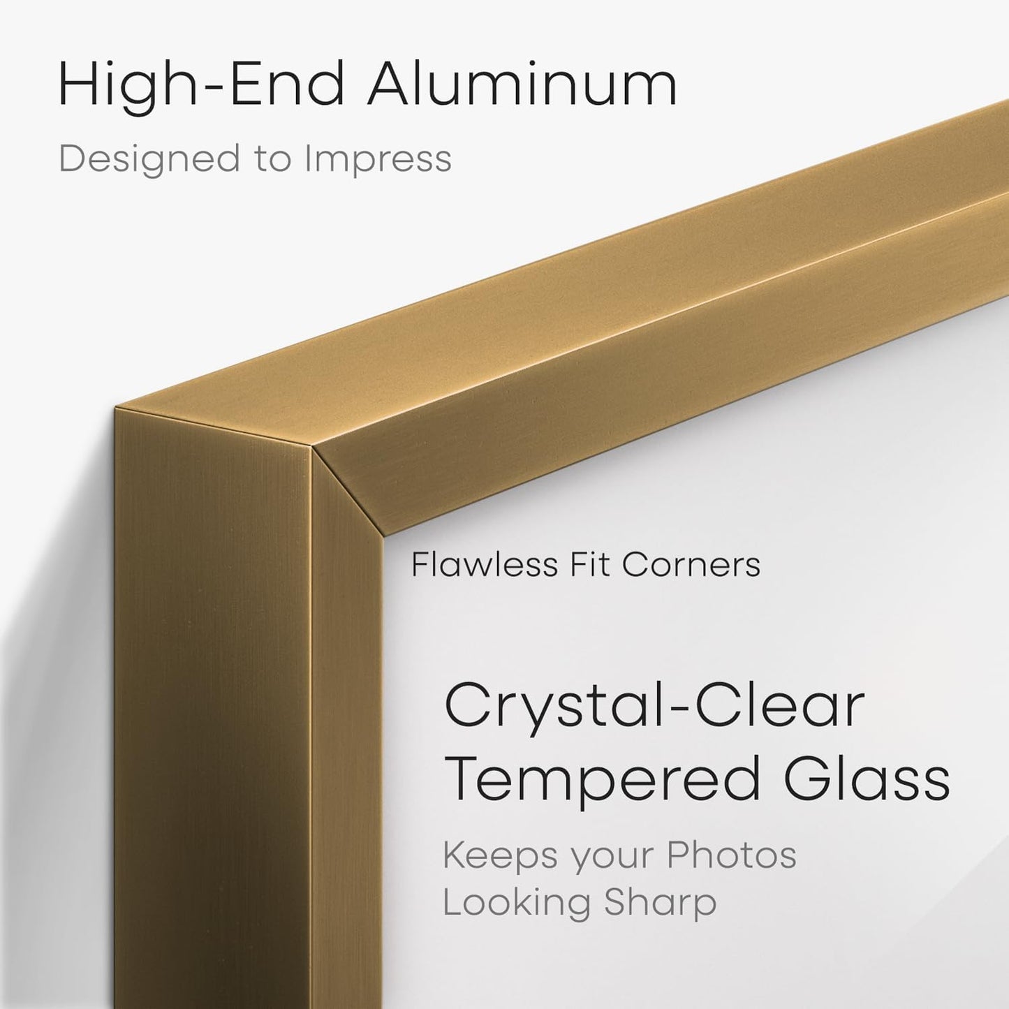 Homeforia 14x17 Picture Frame Bronze, High End Metal 14x17 Brass Poster Frames with Mat 11x14 for Photo, 14 x 17 Frame Matted to 11 by 14 Print, 17x14 Hanging Frame, Tempered Glass, Wall Kit, Set of 1