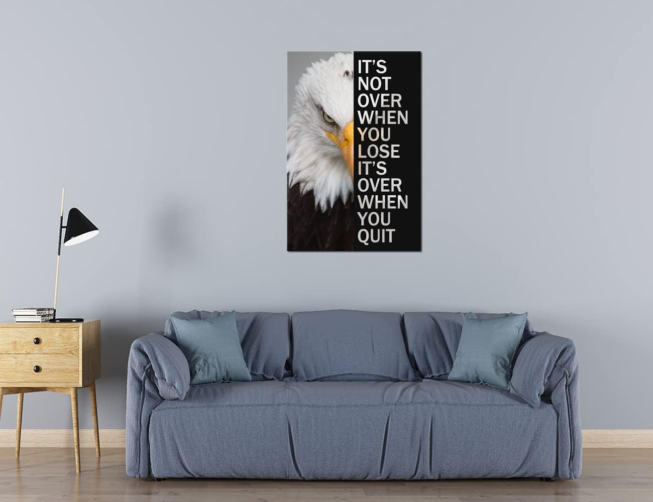 Eagle Inspirational Canvas Wall Art Animal Motivational Print Poster Animal Picture Painting Modern Affirmative Inspiring Artwork for Home Living Room Office Decor Ready to Hang [24''W x 36''H]
