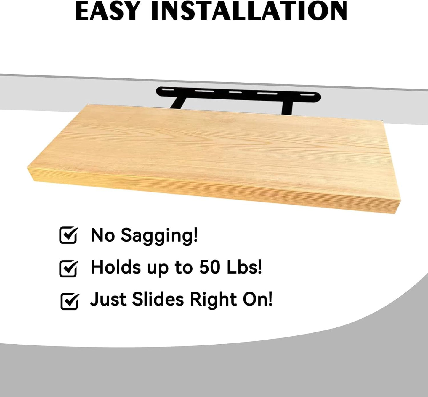 BGMG Wood Floating Shelves for Wall 18 inch, Rustic Wooden Wall Mount Shelves for Bathroom Living Room Bedroom Kitchen Farmhouse Set of 2-18x 6.7 x1.25 inch- DIY-Unfinished