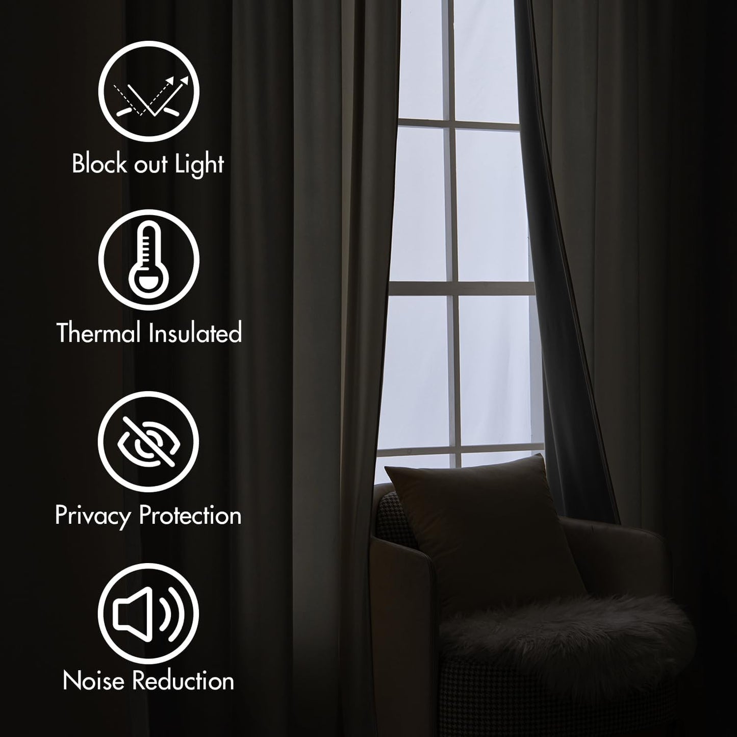 MIULEE Cream Beige Velvet Curtains 108 inches Long 2 Panels - Luxury Pinch Pleated Room Darkening Window Drapes for Bedroom Living Room Thermal Insulated Super Soft, Back Tab Rod Pocket Elegant Decor