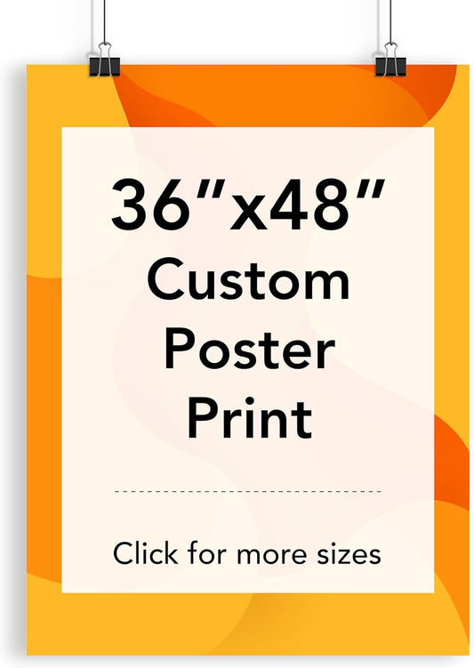 Custom Poster Print, 36x48, Upload Any Photos/Images, Personalized Photo Prints, DIY Your Own Poster, Photo to Poster Printing