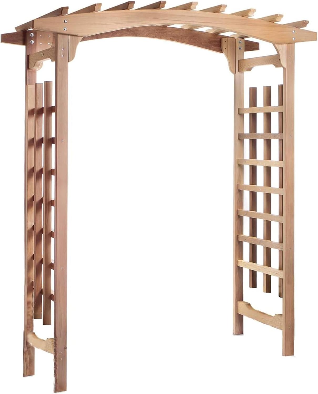 All Things Cedar 6-Foot Pagoda Arbor Garden Arch Trellis for Climbing Plants