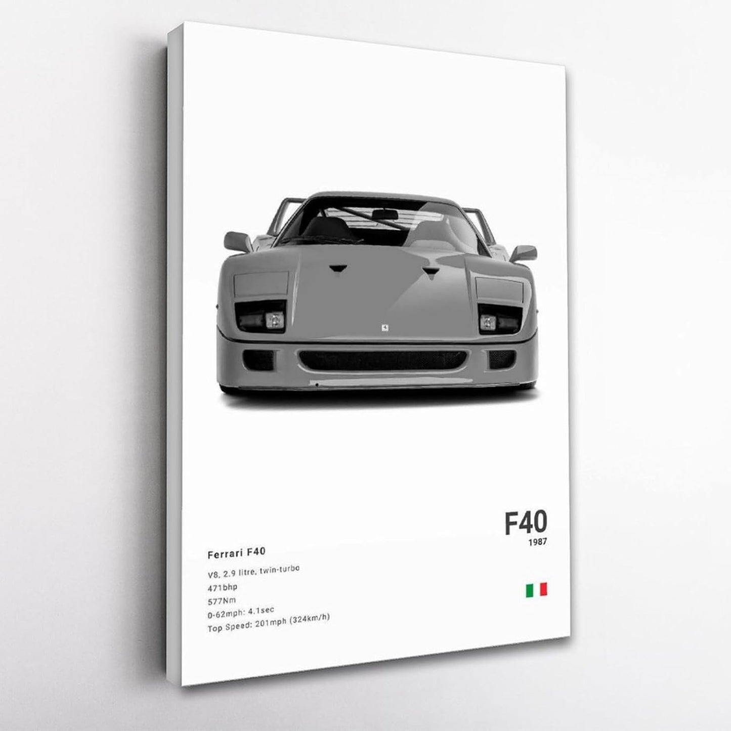 Farrari Car Posters For Walls Vintage Racing Car Canvas Prints For Home Decor Office Decor CFrame-style 20x30inch(50x75cm)