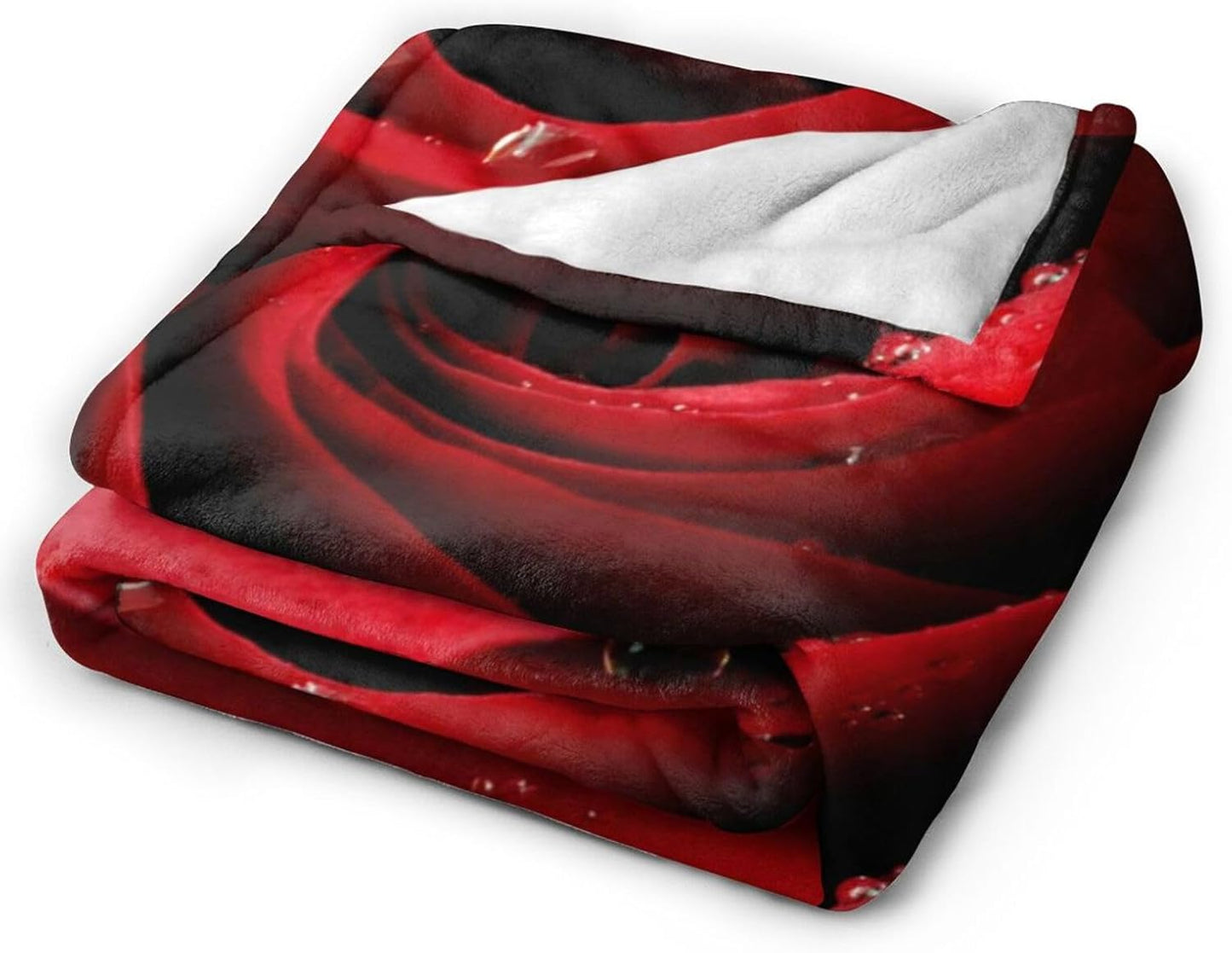HGOD DESIGNS Red Rose Throw Blanket Ultra Soft Warm All Season Rose Decorative Fleece Blankets for Bed Chair Car Sofa Couch Bedroom 40"X50"