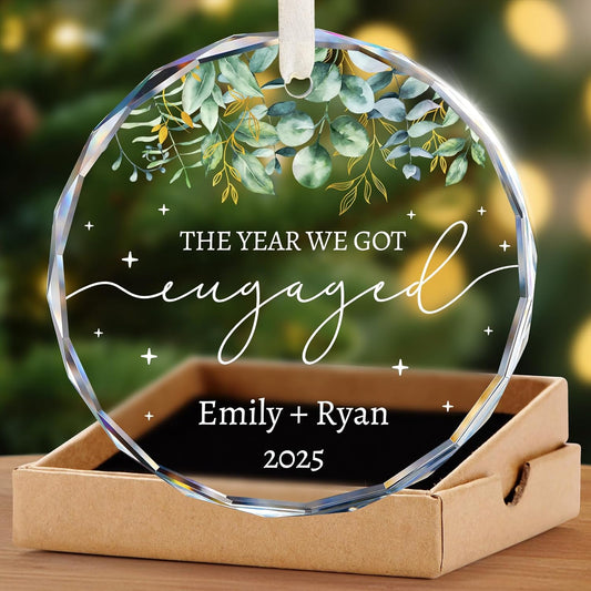 Engagement Gifts for Couples - Personalized Gift for Newly Engaged Couples, Women, Fiance, Her - Bride to Be Gifts, Just Engaged Ornament 2025 - Engagement Party Decorations