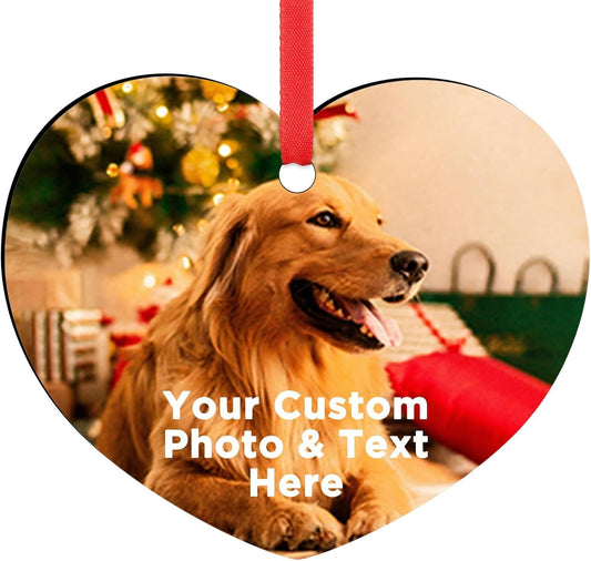Personalized Christmas Ornaments 2025 Customized with Photo Text Ornament Keepsake Pet First Christmas Ornament Bulk Custom Wooden Xmas Tree Decorations