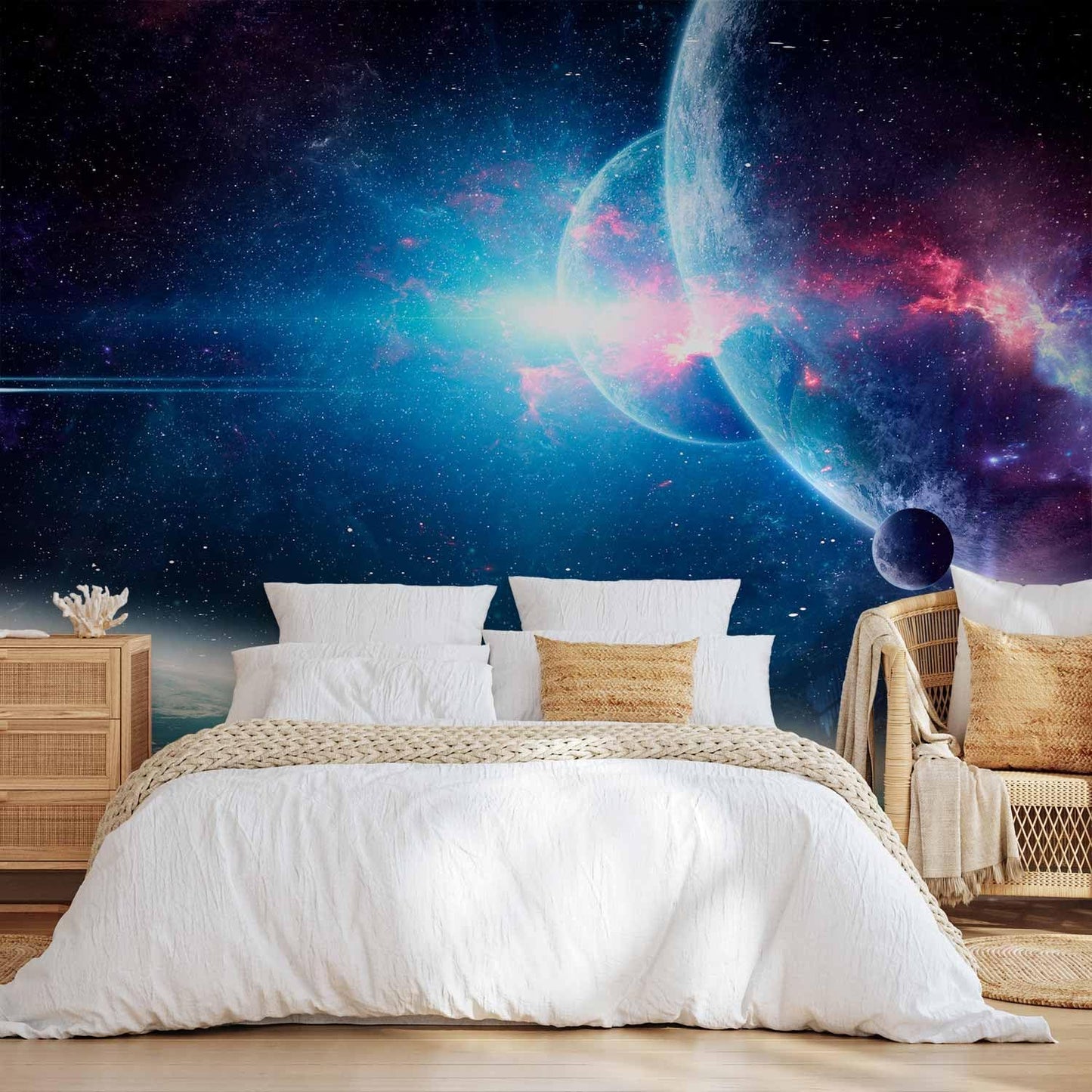 artgeist Wall Mural Cosmos 154x110 in - Peel and Stick Self-Adhesive Wallpaper Removable Large Sticker Foil Wall Decor Print Stars Solar System Universe Space b-C-10047-a-a