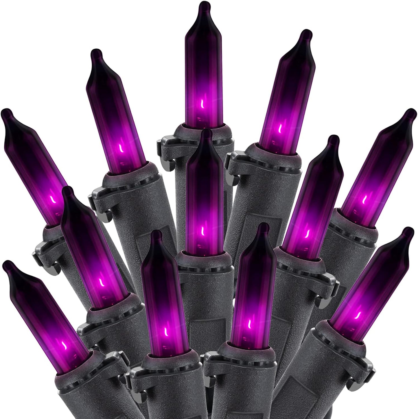 Minetom Halloween String Lights Outdoor 100 Count 25 Feet Incandescent Bulb Mini Lights for Christmas Indoor Garland Party Festival Decoration, Purple