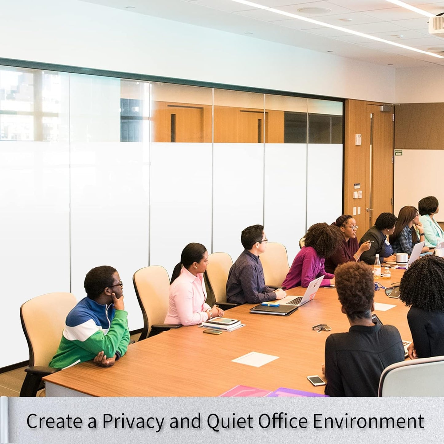 Frosted Glass Window Film with Tools,Reusable Window Privacy Film,Static Clings Window Film Kit for Home Bathroom and Office. (White, 23.6Inch×196.9Inch)