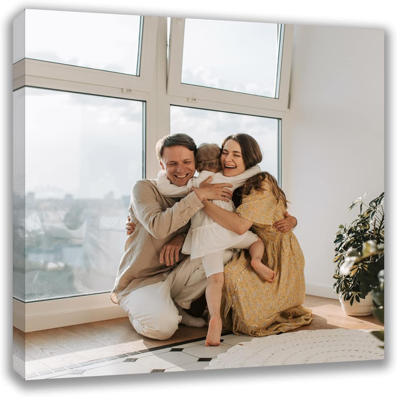 Custom Canvas Prints with Your Photos Custom Wall Art Personalized Canvas Pictures for Pet/Family Gifts for Mom/Men/Women (10'' W x 10'' H)